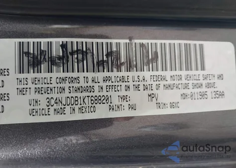 2019 Jeep Compass Trailhawk 4X4 из США, поврежденный, VIN 3C4NJDDB1KT688201